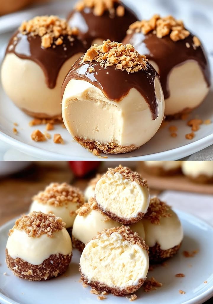 5 minuten werk, en de cheesecake balletjes overleven geen 30 seconden