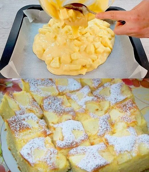 Alle gasten wilden het recept, 10 minuten appeltaart met vanillevla!