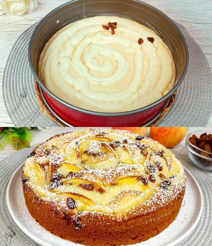 Appeltaart met vanillepudding, geweldig lekker