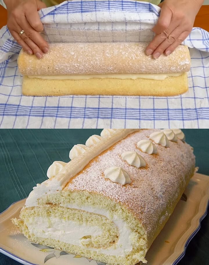 Biscuitrol met citroen-quarkvulling, iedereen is sprakeloos!