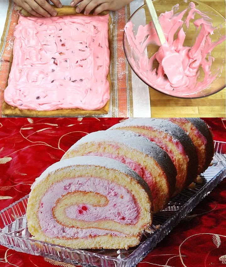 Het beste roulade recept ooit, heerlijke biscuitroulade met aardbeien!