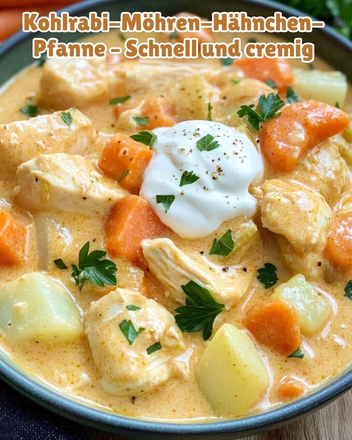 De hele familie was enthousiast en superlekker, koolrabi-wortel-kip-pan!