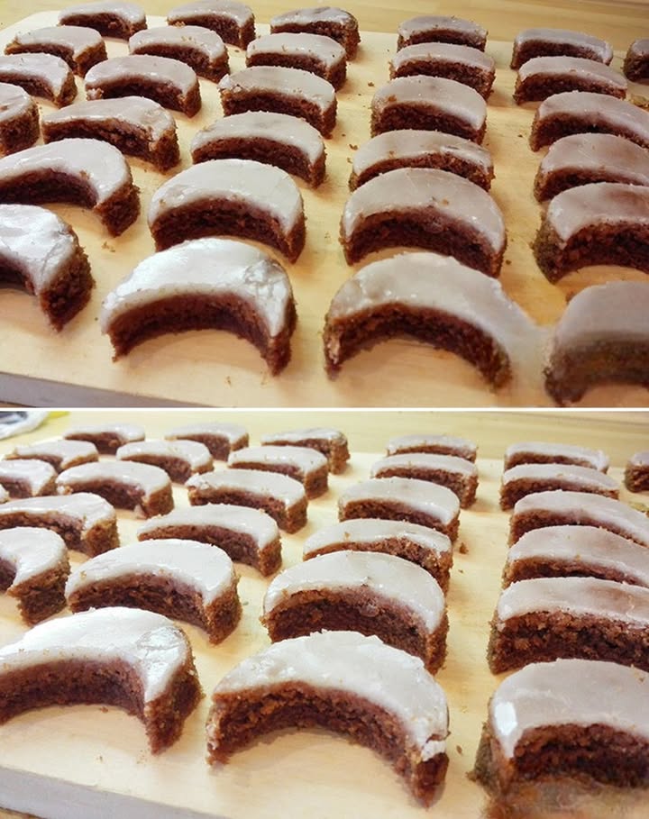 Deze combinatie zou verboden lekker moeten zijn, walnoot-chocolade halve manen