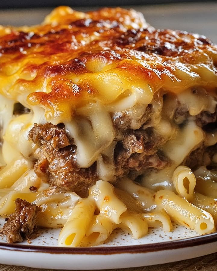 Eenvoudige Schmackofatz, Macaroni Kaas Gehaktbrood Ovenschotel zo lekker!