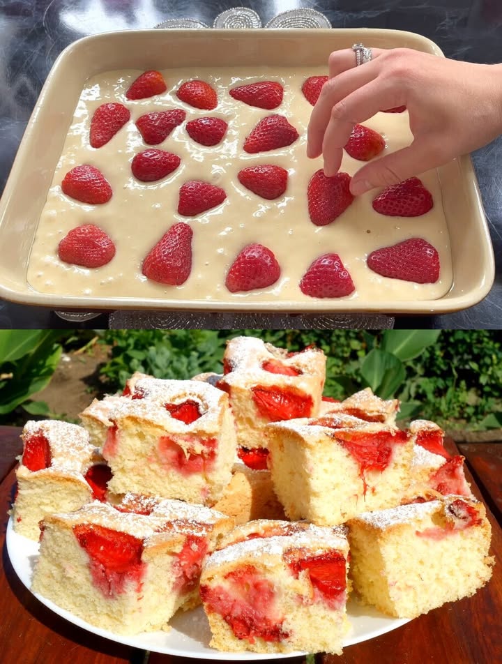 Aardbeien Yoghurtcake in slechts 5 minuten en je wilt hem ALTIJD weer maken!