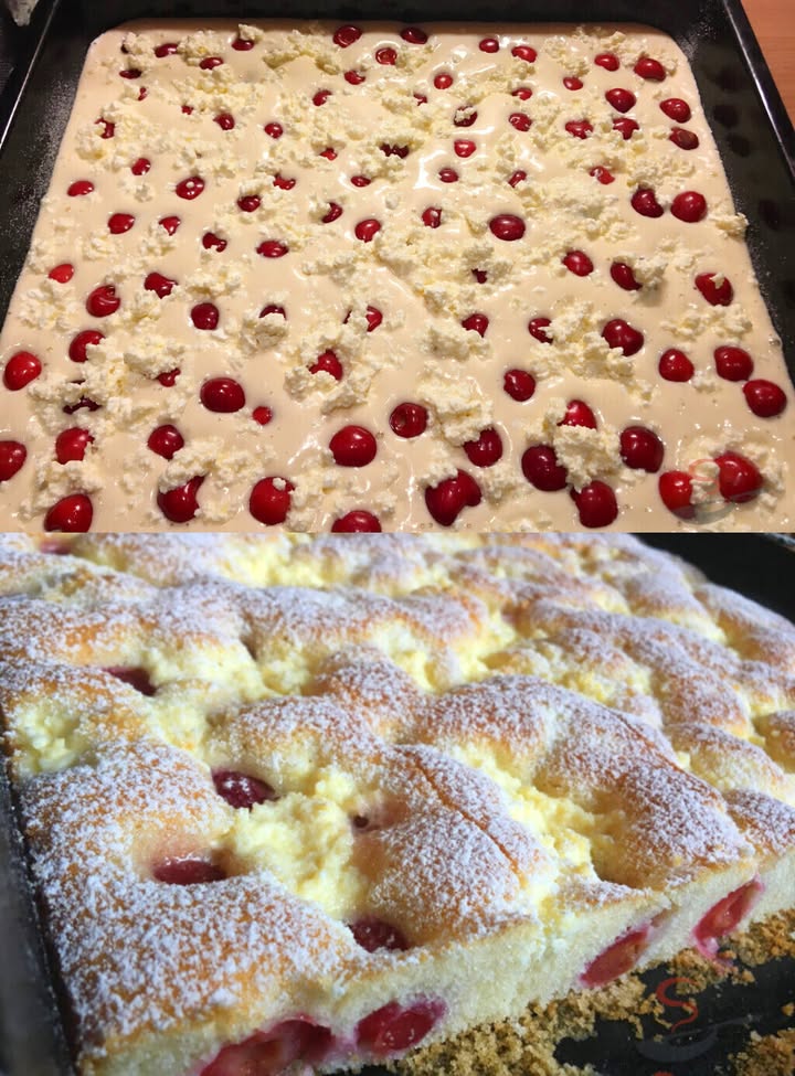 Fantastische Oma’s kwark-kersentaart in 5 minuten, zo heerlijk!