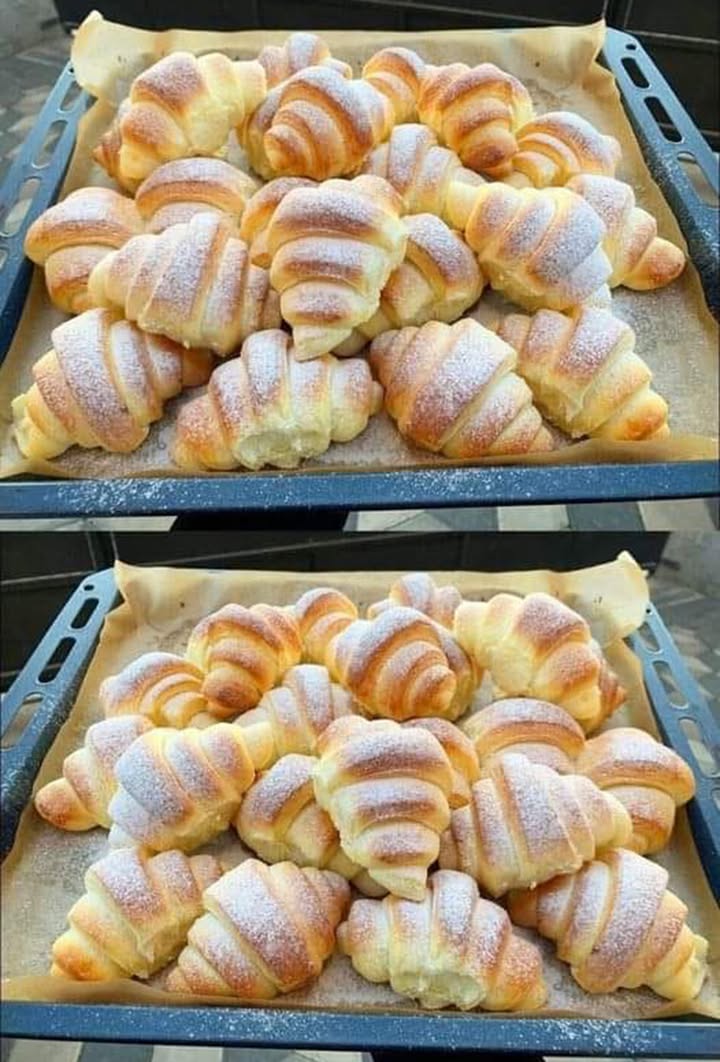 Grootmoeders puddingcroissants in 10 minuten in de oven, ongelooflijk lekker