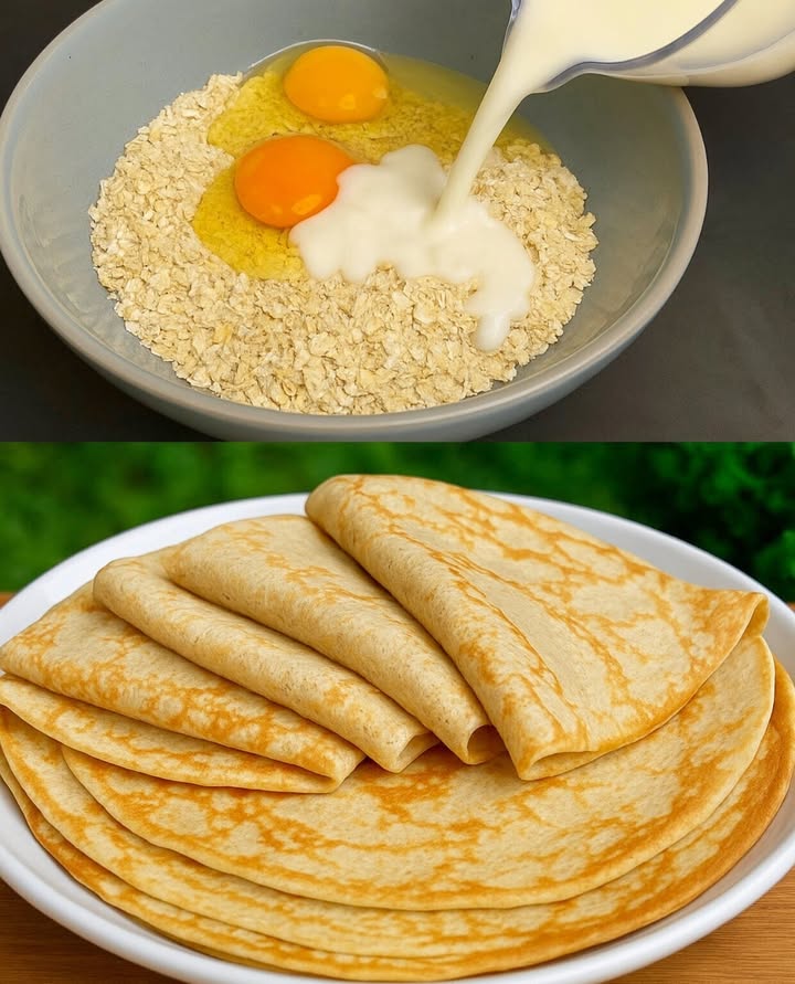 Ik maak dit elke ochtend, havermoutpannenkoek recept in 5 minuten zonder suiker en meel!