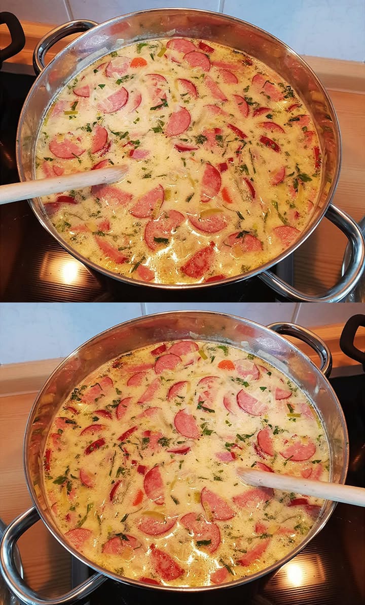 Mijn soep van het jaar!, Cabanossi-kaassoep waar kinderen dol op zijn!