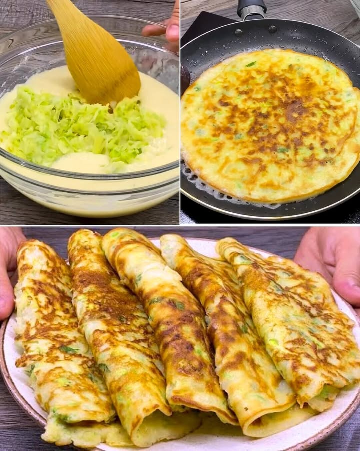 Geweldig ontbijt in 3 minuten, rasp gewoon 1 courgette en 2 aardappelen!