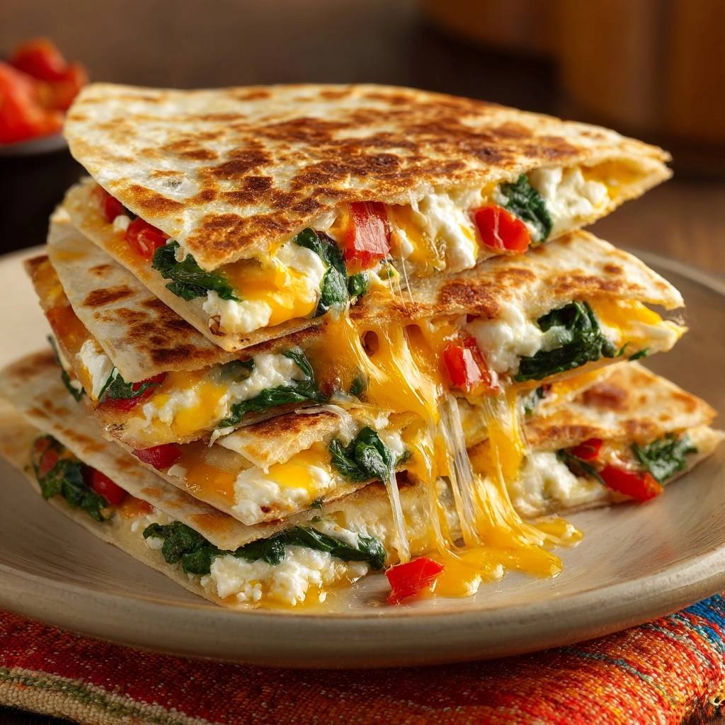 Knapperige Spinazie-Feta-Quesadilla’s – Recept