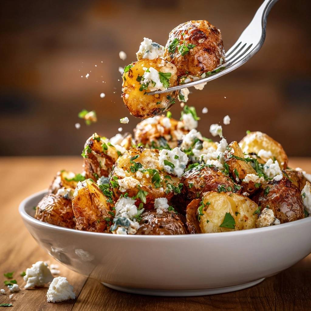 Knapperige babyaardappelen met feta – Recept