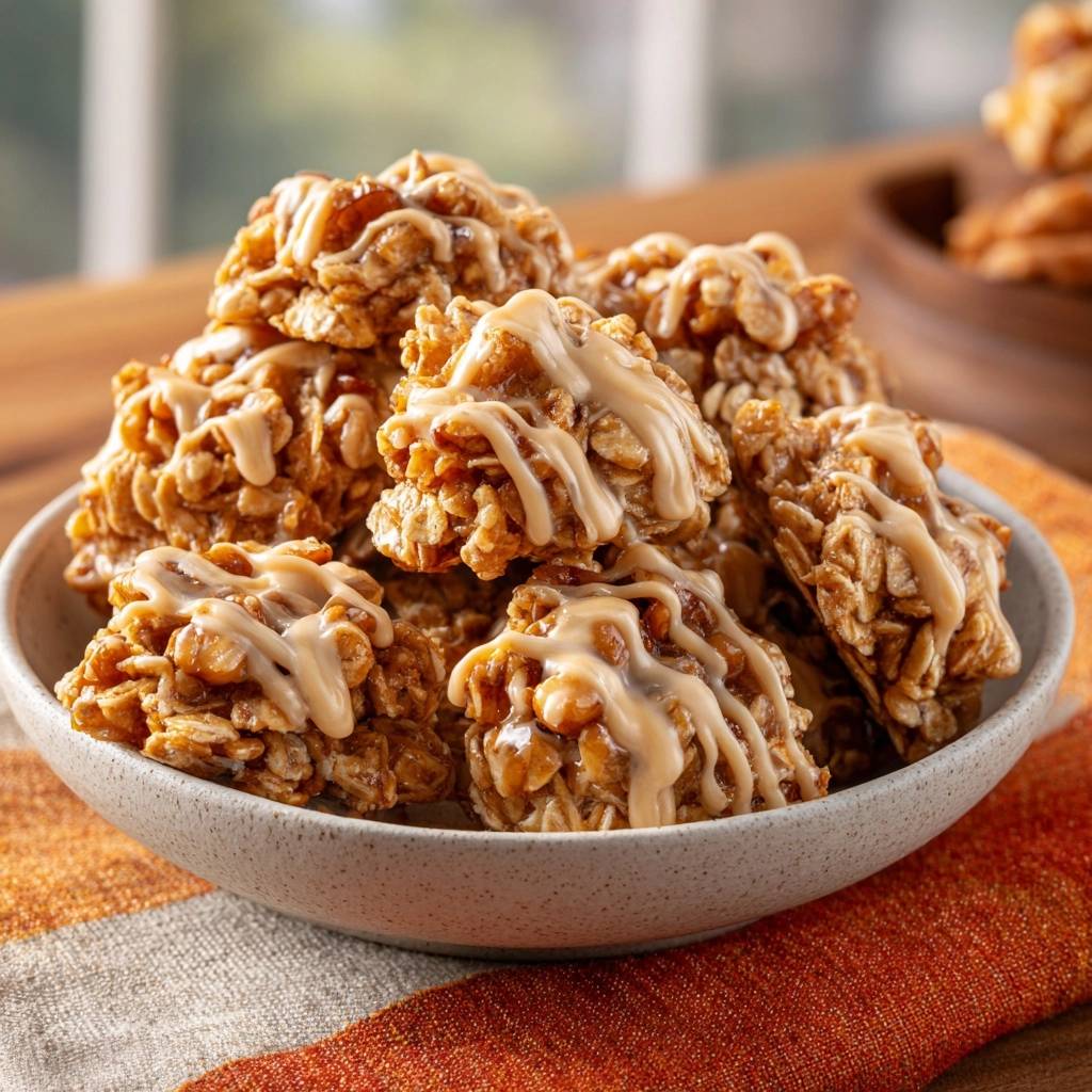 Knapperige Cornflakes-Pinda-Clusters Recept