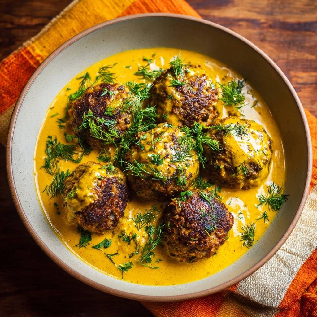 Kofta in romige kurkuma-dille saus: Nooit meer uiteenvallen!