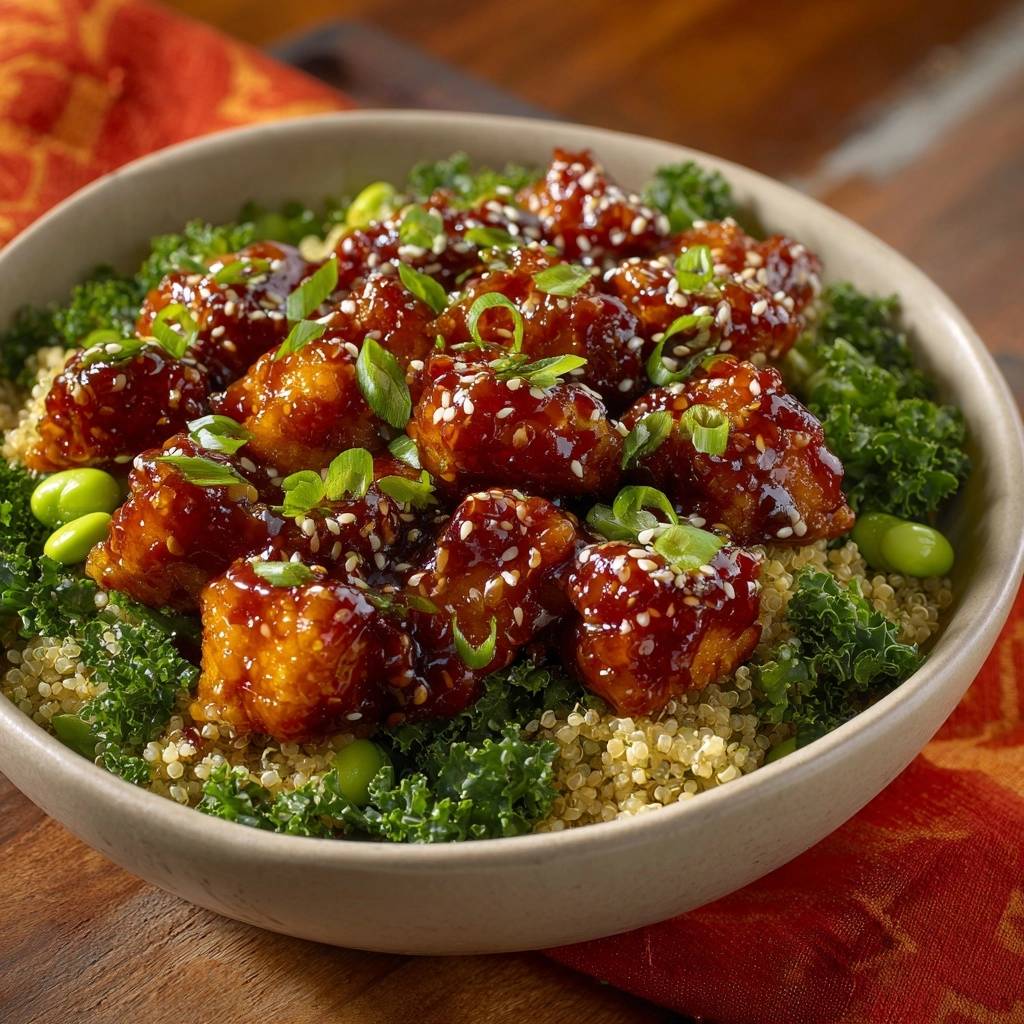 Knapperige Teriyaki-Tofu Bowl – Veganistisch Rezept