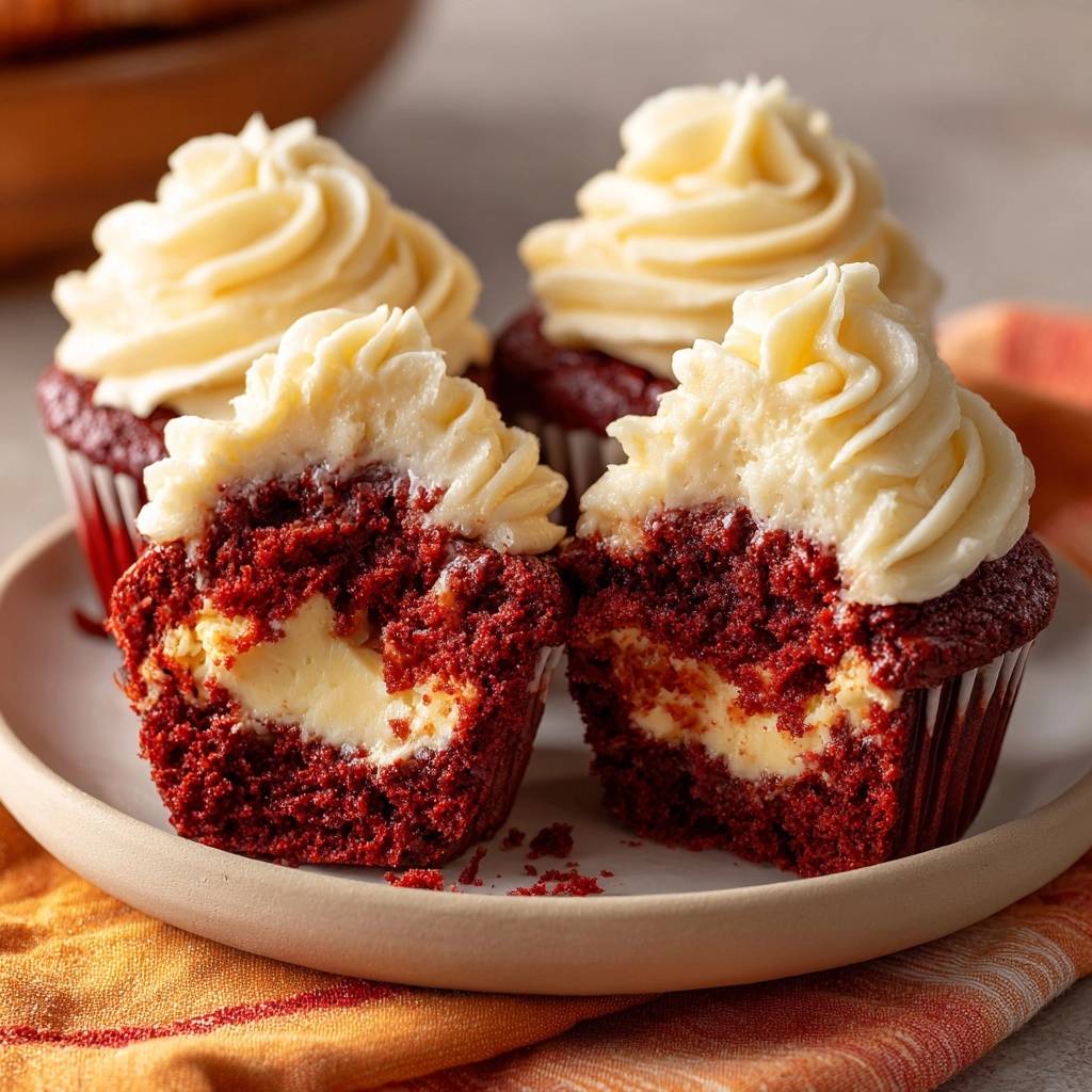 Red Velvet Cheesecake Cupcakes (Nooit meer ingezakte Cheesecake Cupcakes!)
