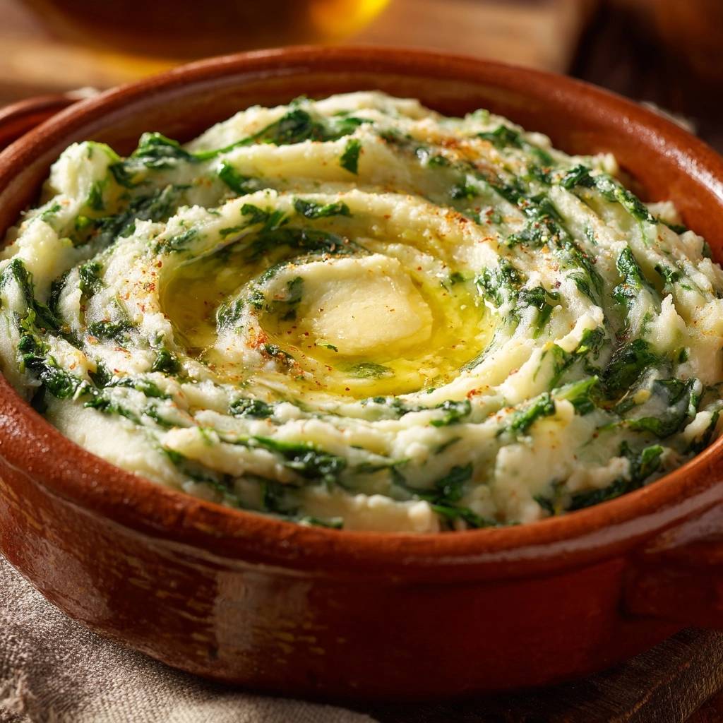 Romige spinazie-aardappelpuree (nooit meer klonterige puree!)