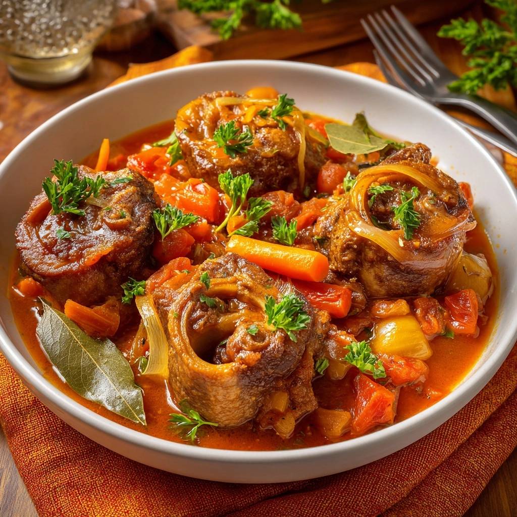 Ossobuco in groente-tomatensoep: boterzacht!