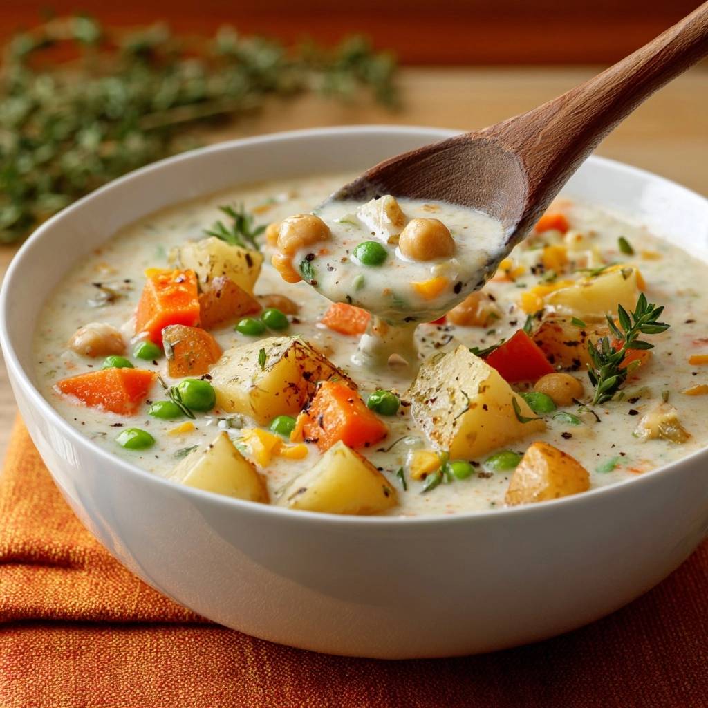 Romige aardappel-kikkererwtensoep – recept