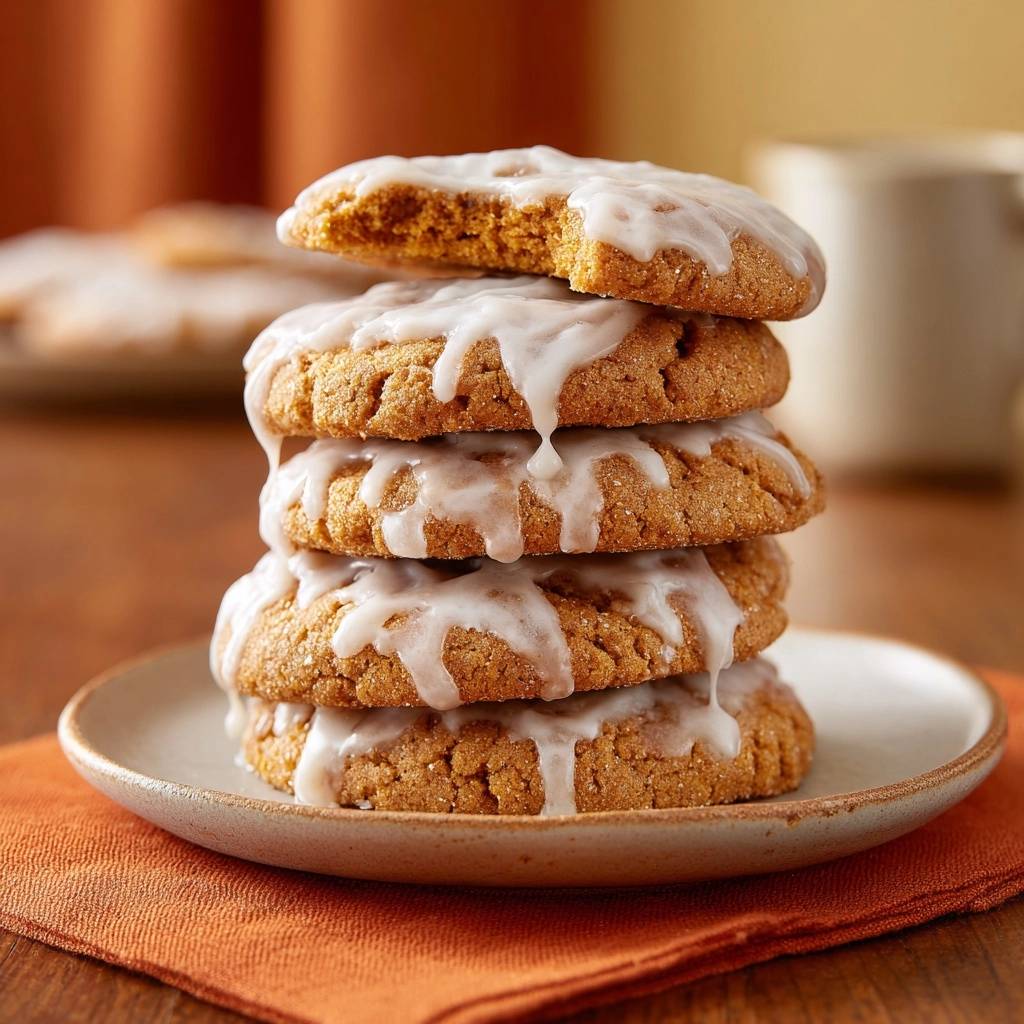 Sappige pompoenkoekjes met glazuur (Nooit meer platte pompoenkoekjes!)