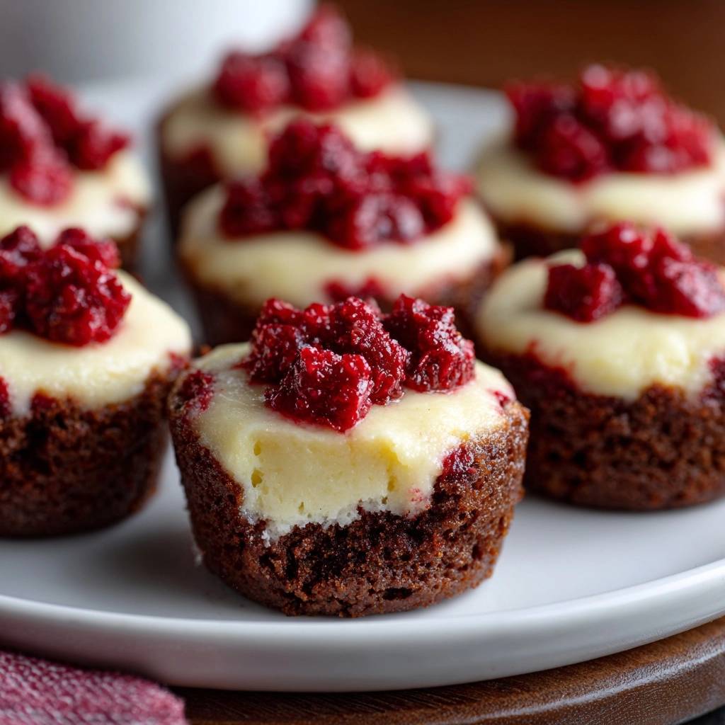 Mini Frambozen-Chocolade Cheesecake (Nooit meer barsten in de cheesecake!)