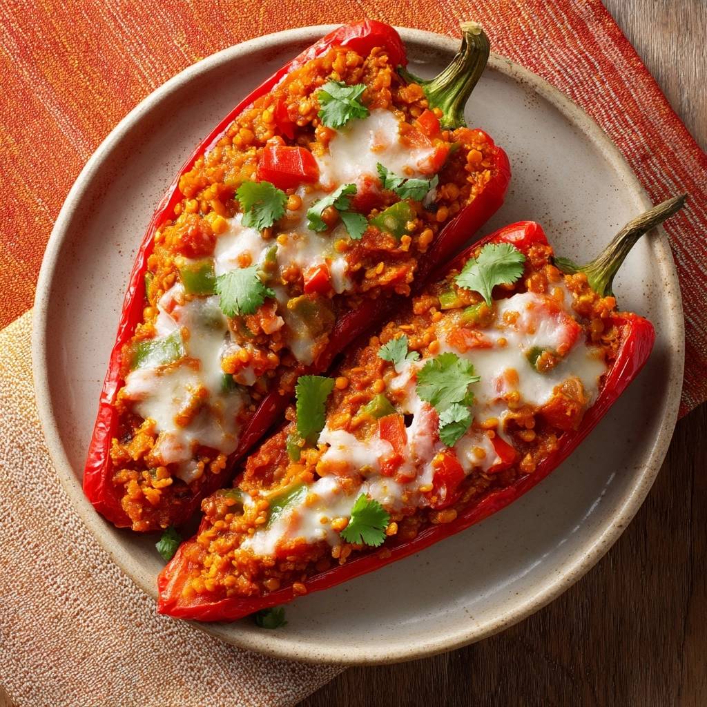 Gevulde paprika met bulgur en kaas – nooit meer waterig!