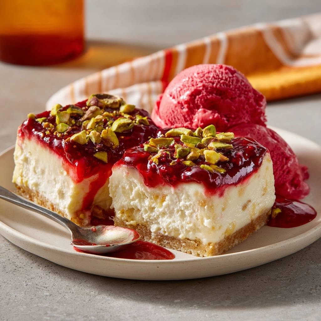 Pistachenoot-frambozentaart (Nooit meer scheuren in de taart!)