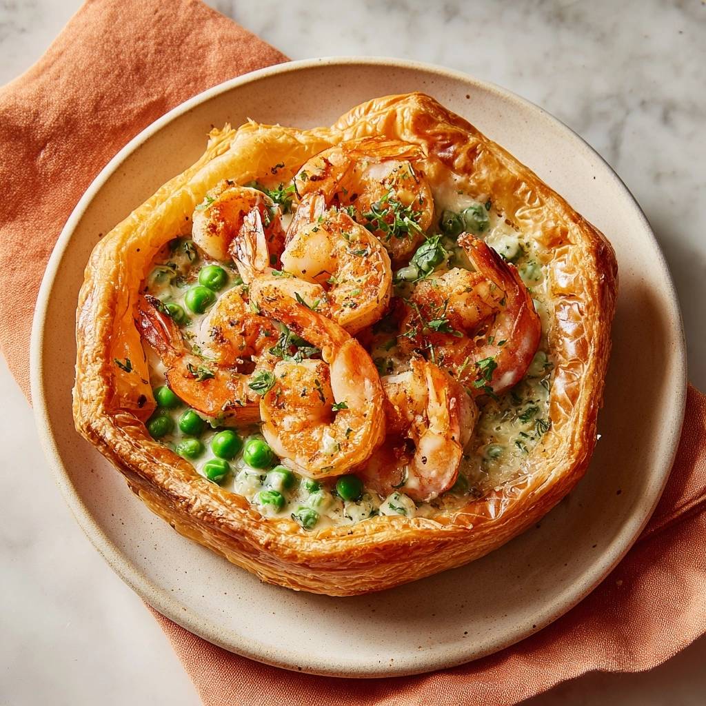 Romige garnalen-erwtenpasteitjes (Nooit meer zompig bladerdeeg!)