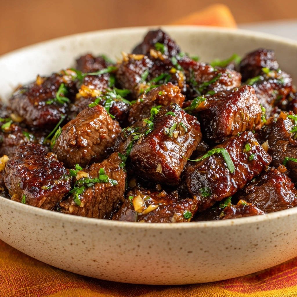 Sappige rundvleesblokjes in knoflook-kruidenglazuur: nooit meer taai!