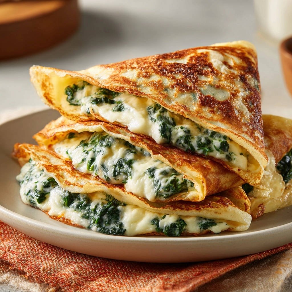 Romige spinazie-kaaspannenkoeken: Het geheim tegen waterige vulling