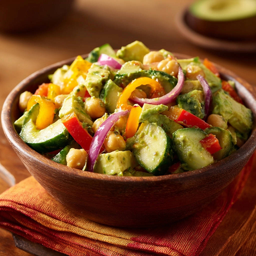 Verse kikkererwten-avocadosalade: nooit meer bruine avocado!