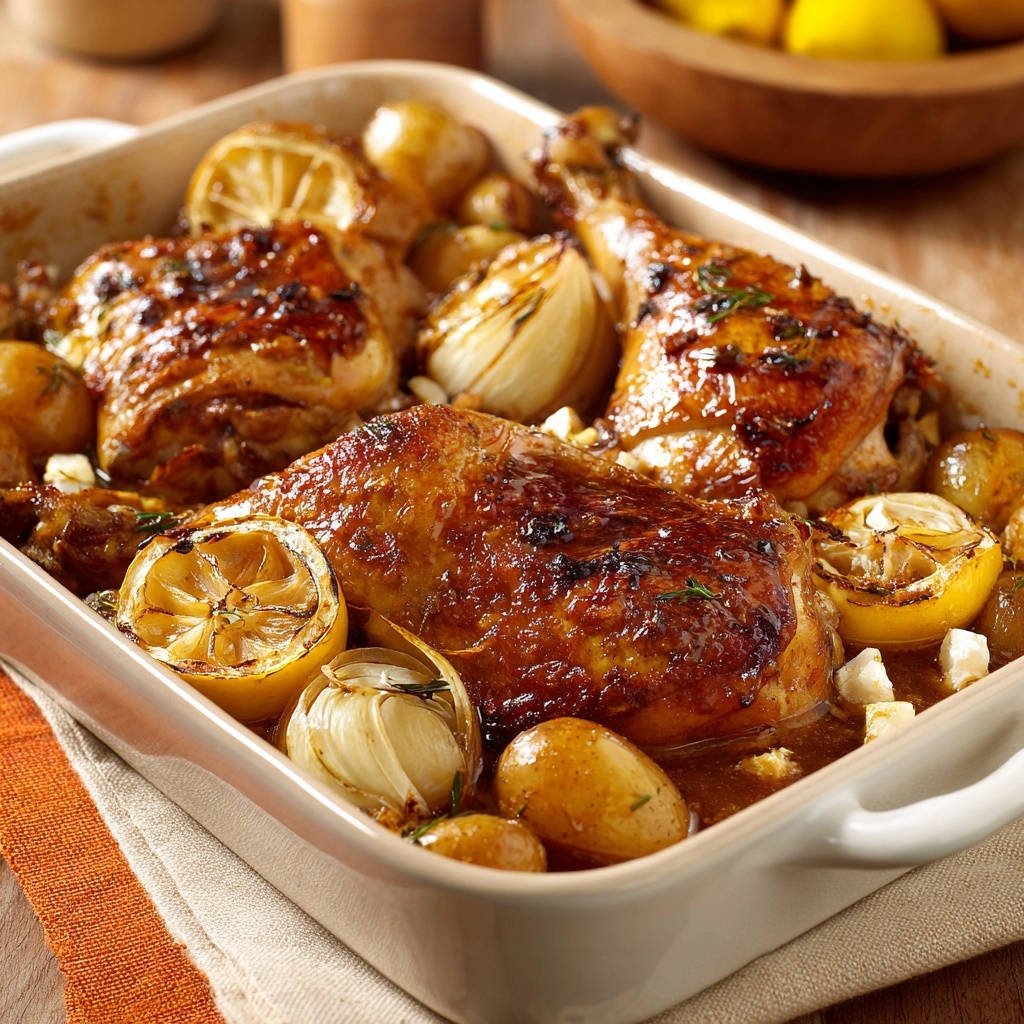 Citroen-honing geroosterde kip uit de oven: goudbruin, sappig & onweerstaanbaar