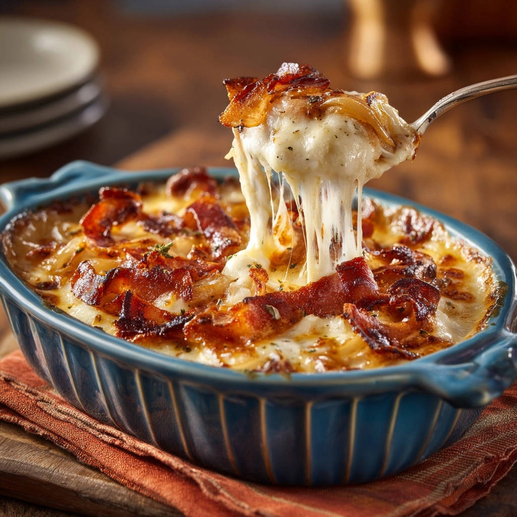 Hartige ui-speklapjes gratin: het geheim van perfect draadtrekken