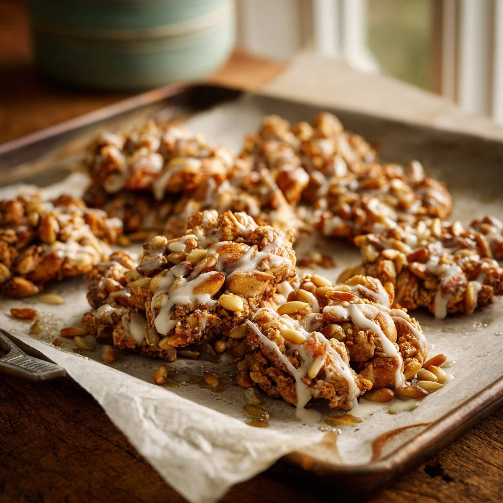 Noten-zaadjescluster met ahornsiroopglazuur: knapperig & kleefvrij!