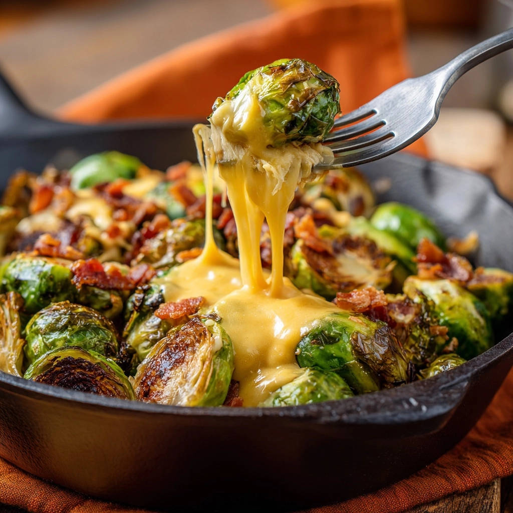 Geroosterde spruiten met spek en kaas: knapperig, mals, onweerstaanbaar!