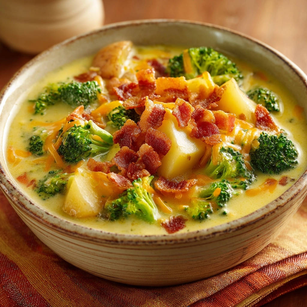 Romige broccoli-aardappel-kaassoep: Nooit meer zompige broccoli!