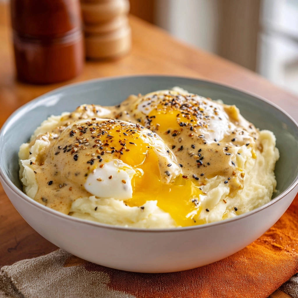 Romige aardappelen met perfect zachtgekookte eieren en hartige saus: jouw recept voor genieten