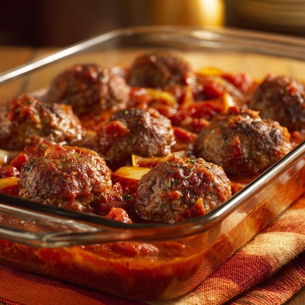 Hartige gehaktballetjes in aromatische tomatensaus: onweerstaanbaar mals en sappig