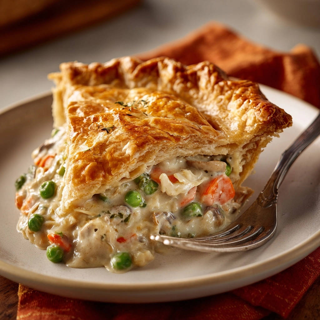 Romige kip-groentetaart: knapperige goudbruine korst gegarandeerd