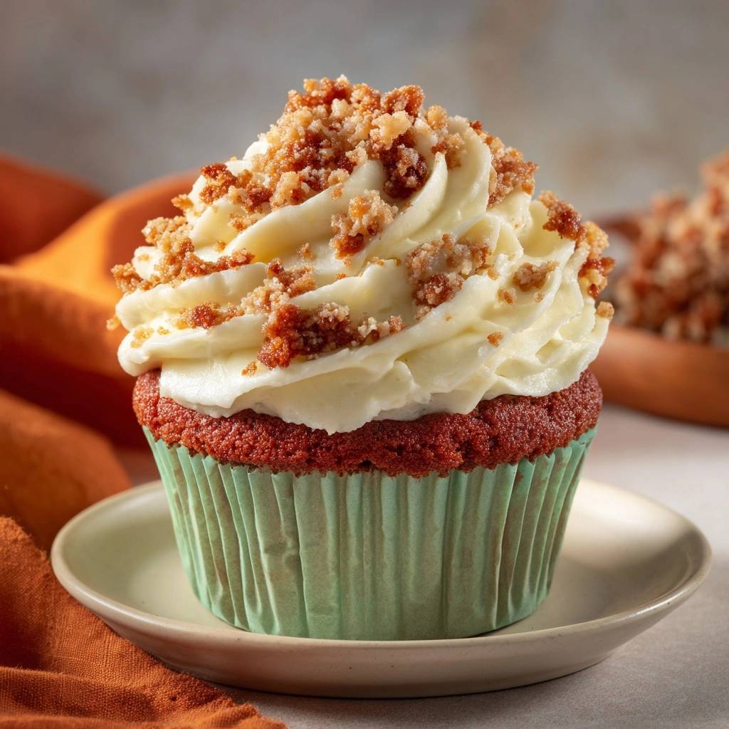 Red Velvet Cupcakes met Nootkruimels – Vochtig & Luchtig