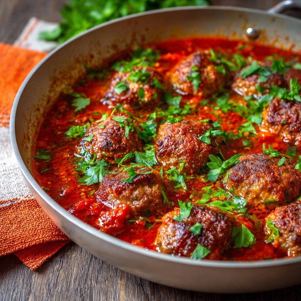 Hartige Frikadellen in Tomatensaus: Nooit meer droog of uit elkaar fallend!