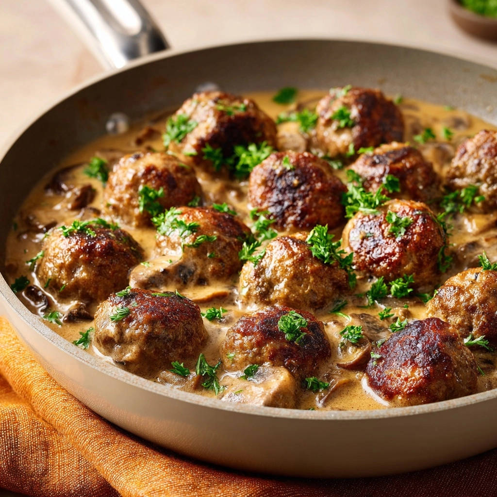 Romige gehaktballetjes in champignonroomsaus: nooit meer droog!