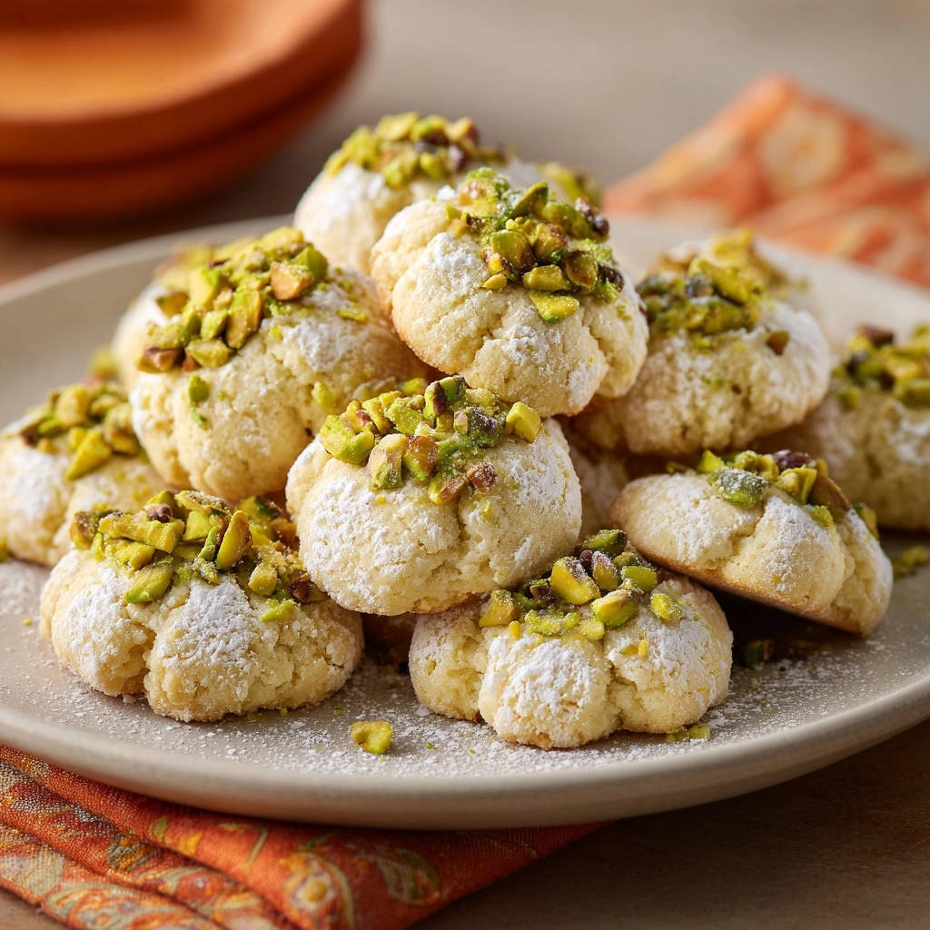 Zacht smeltende pistachekoekjes: het geheim van sappige hapjes