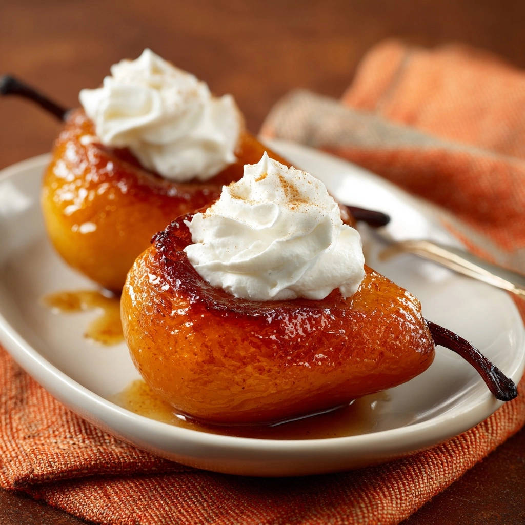 Gebakken peren met roomhoed: Een recept voor stralend genot
