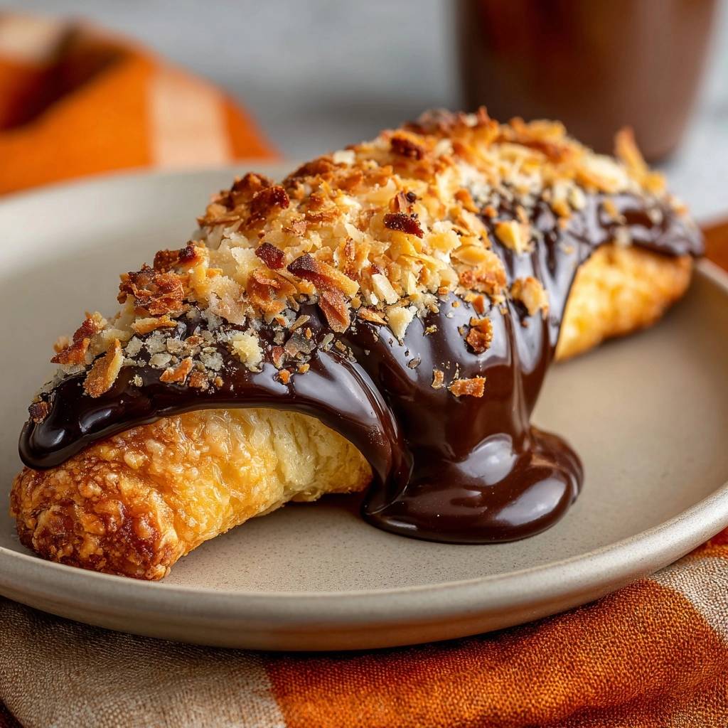 Recept voor knapperige kokos-chocoladecroissant