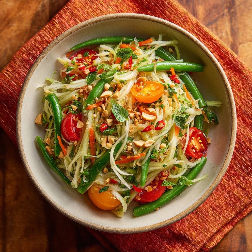 Knapperige Thaise Papajasalade: Recept