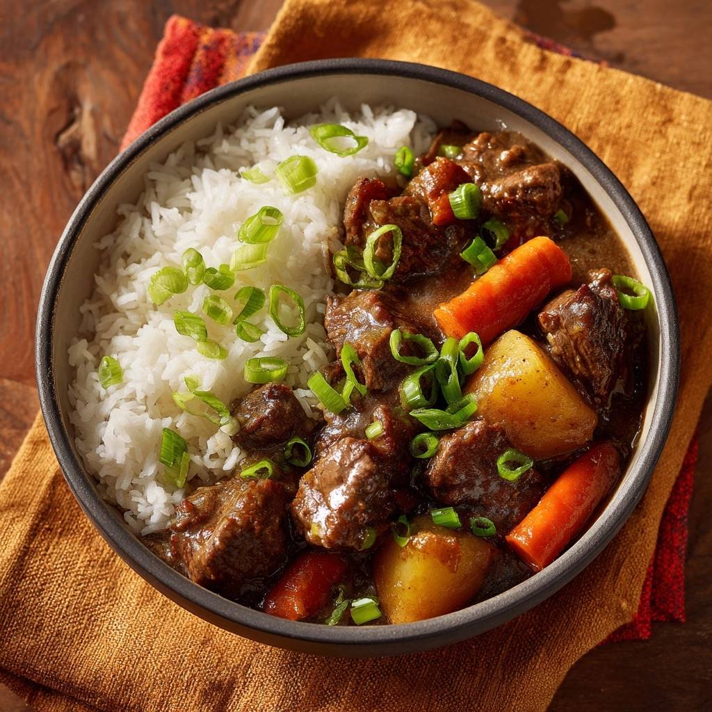 Aziatische rundvleescurry met rijst – boterzacht!
