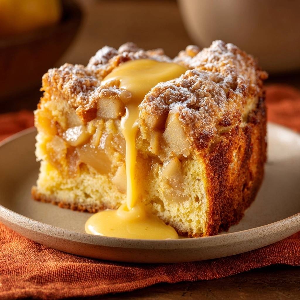 Appelkruimeltaart met vanillesaus (Nooit meer zompige bodem!)