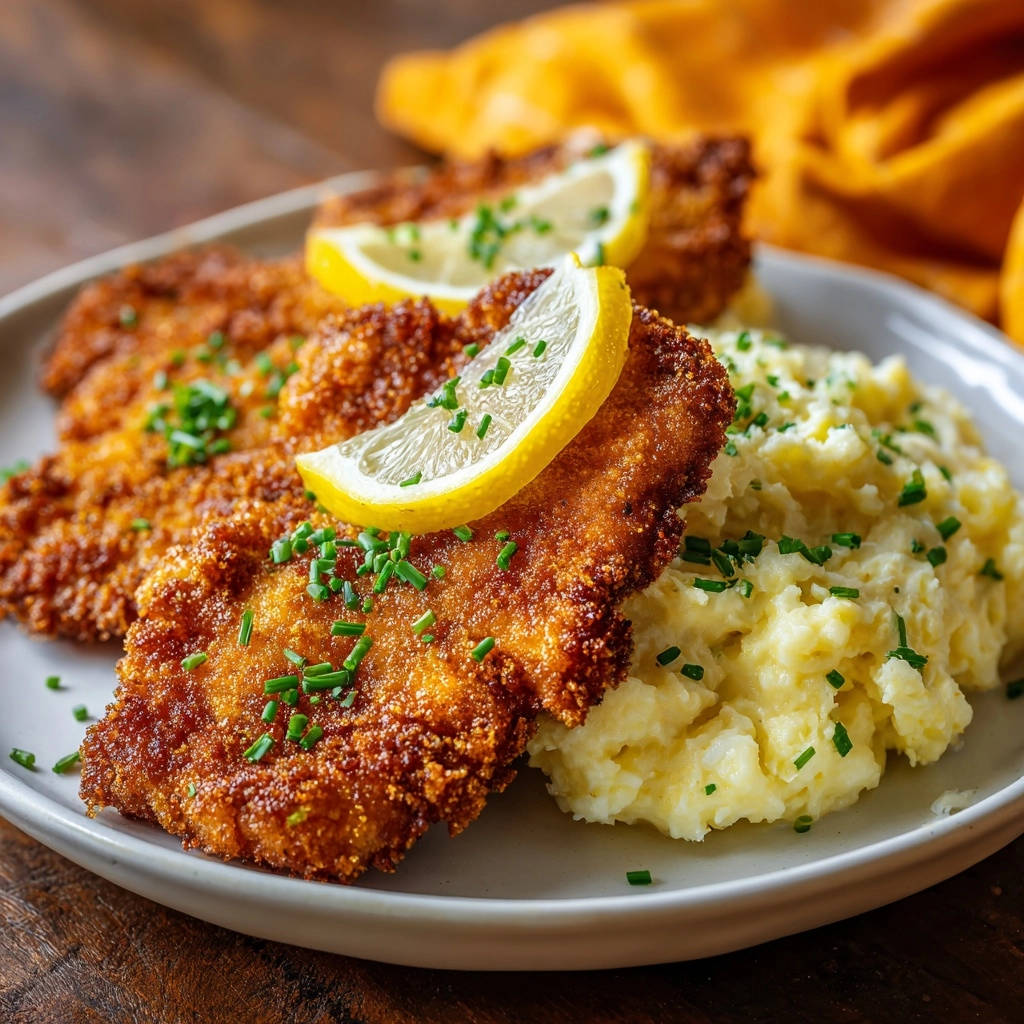 Knapperige kipfilet schnitzel met romige aardappelpuree: zo lukt het perfect!