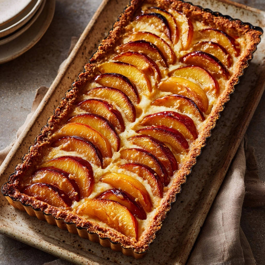 Gouden Nectarine Taart met Crèmevulling: Knapperig- romige Genot!